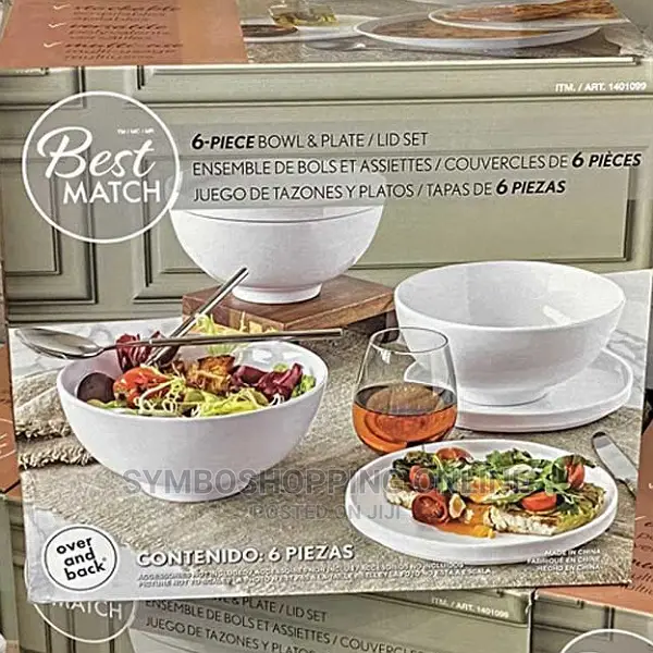 Over and Back 6-Piece Bowl and Lid/Plate