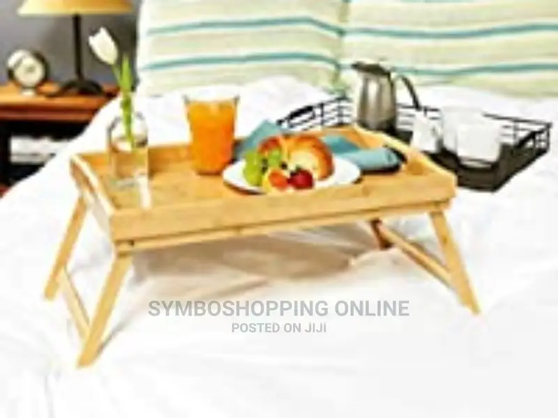 Bamboo and Metal Tray Se
