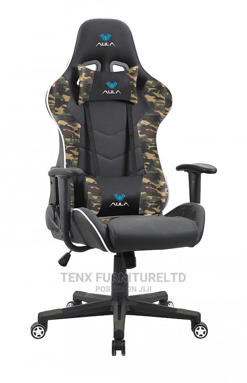 Gaming Chair (Black With Camouflage Uniform )