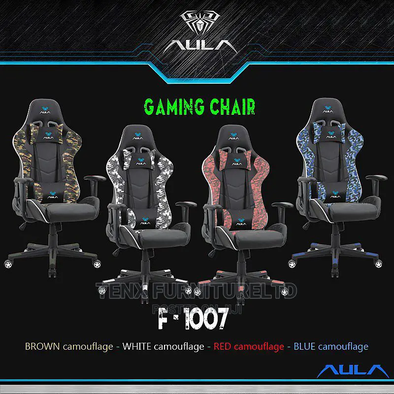 Gaming Chair (Black With Camouflage Uniform )