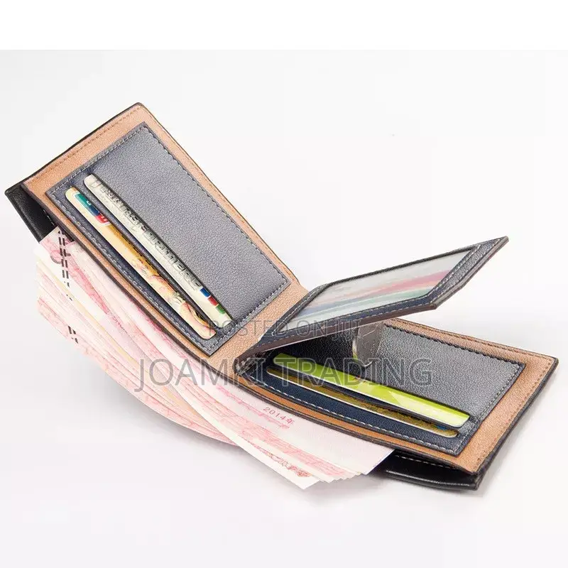 Men Leather Wallet Luxury Brand Short, Slim, High Quality
