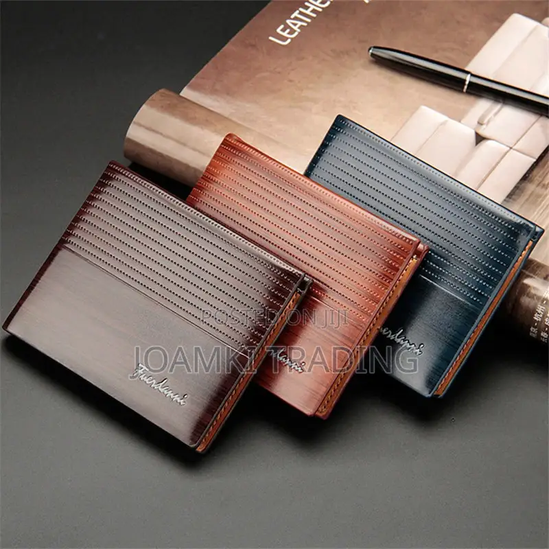 Men Leather Wallet Luxury Brand Short, Slim, High Quality