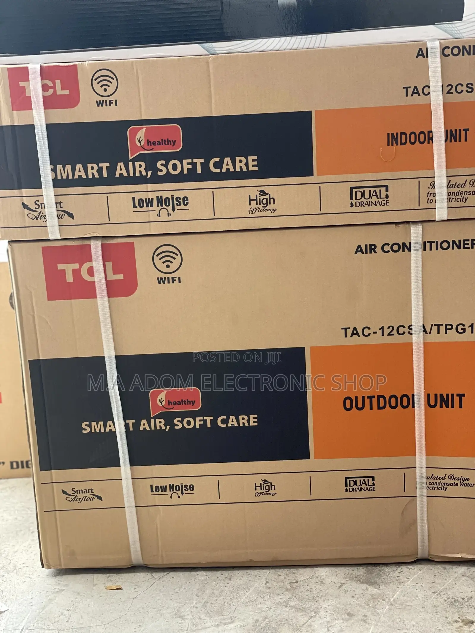 Tcl 1.5 Hp Split AC R410 Gas Wifi Inbuilt Smart Air Soft Car