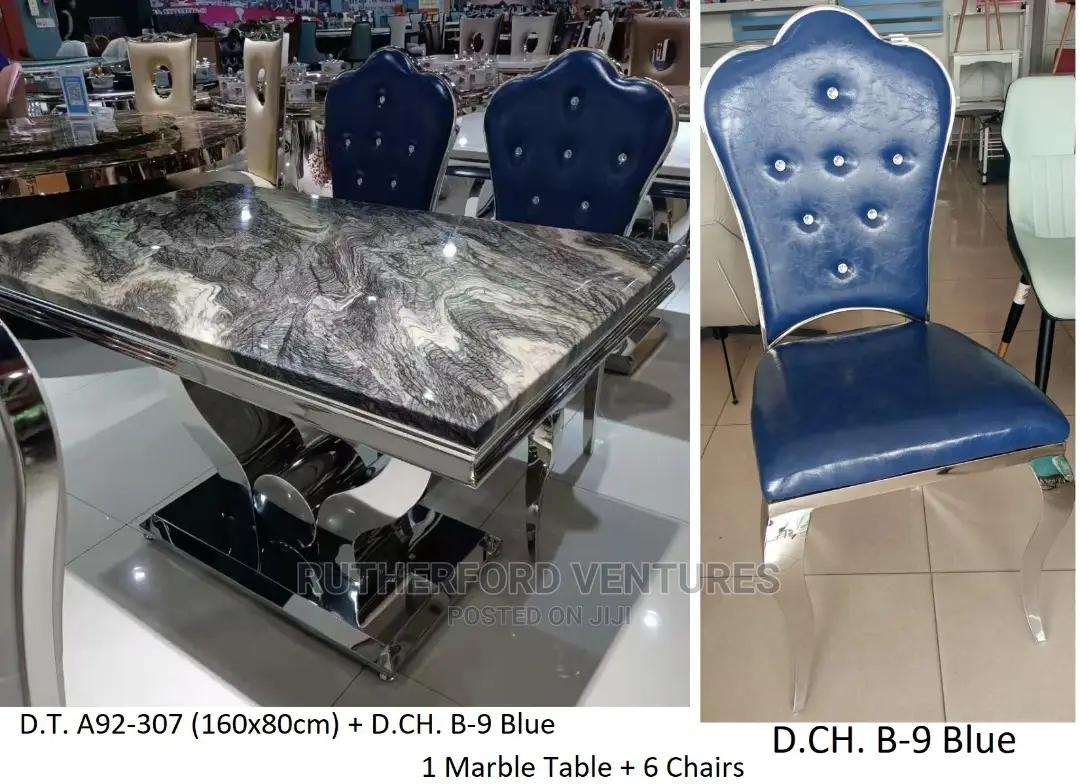 Executive Marble Dining Table Set
