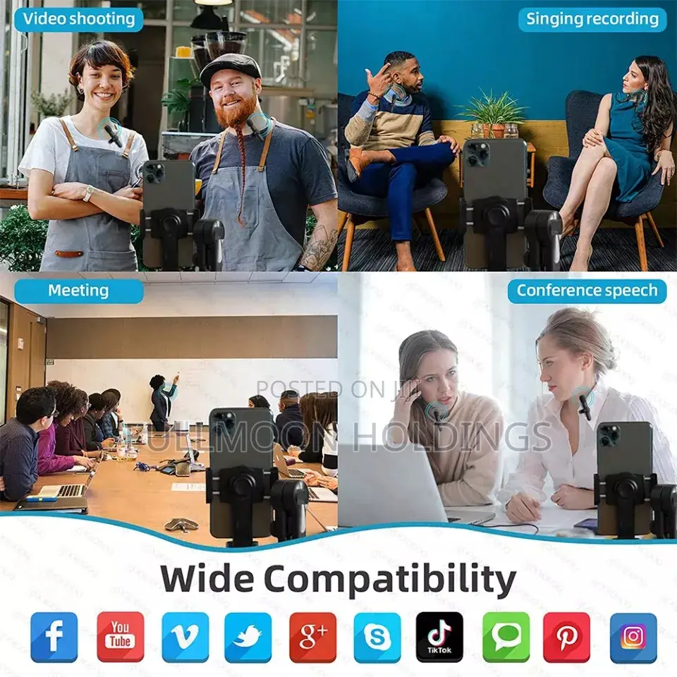 iPhone Microphone Double Wireless Lavalier 2 Person