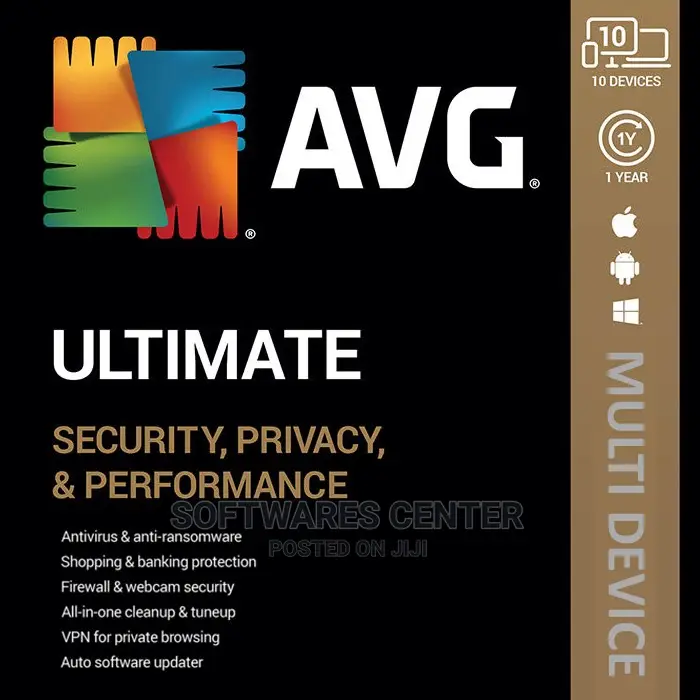 AVG Ultimate Multi-Device (10 Devices, 1 Year)–PC, Mac, Ios