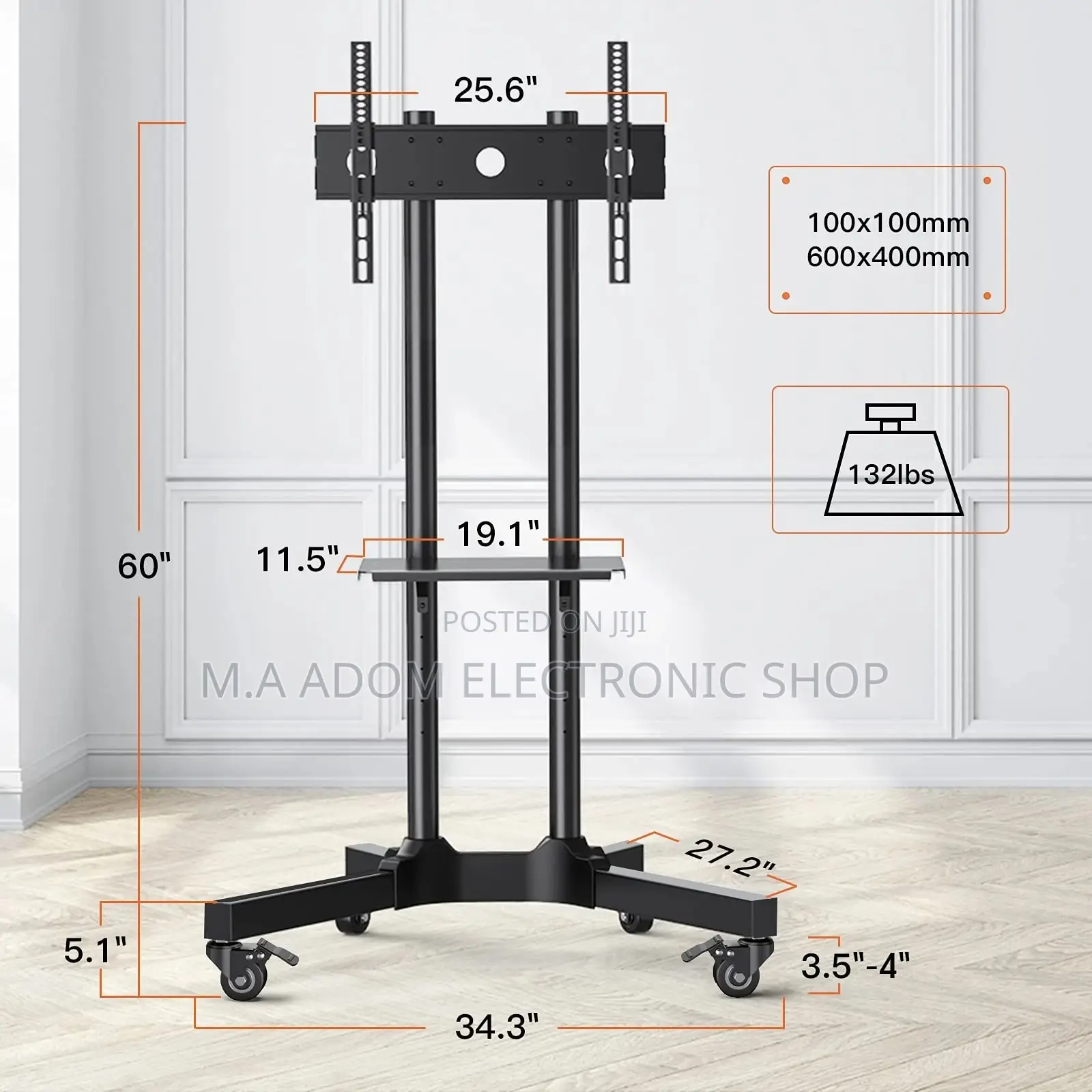 Tv Stand With Wheels 32”-70