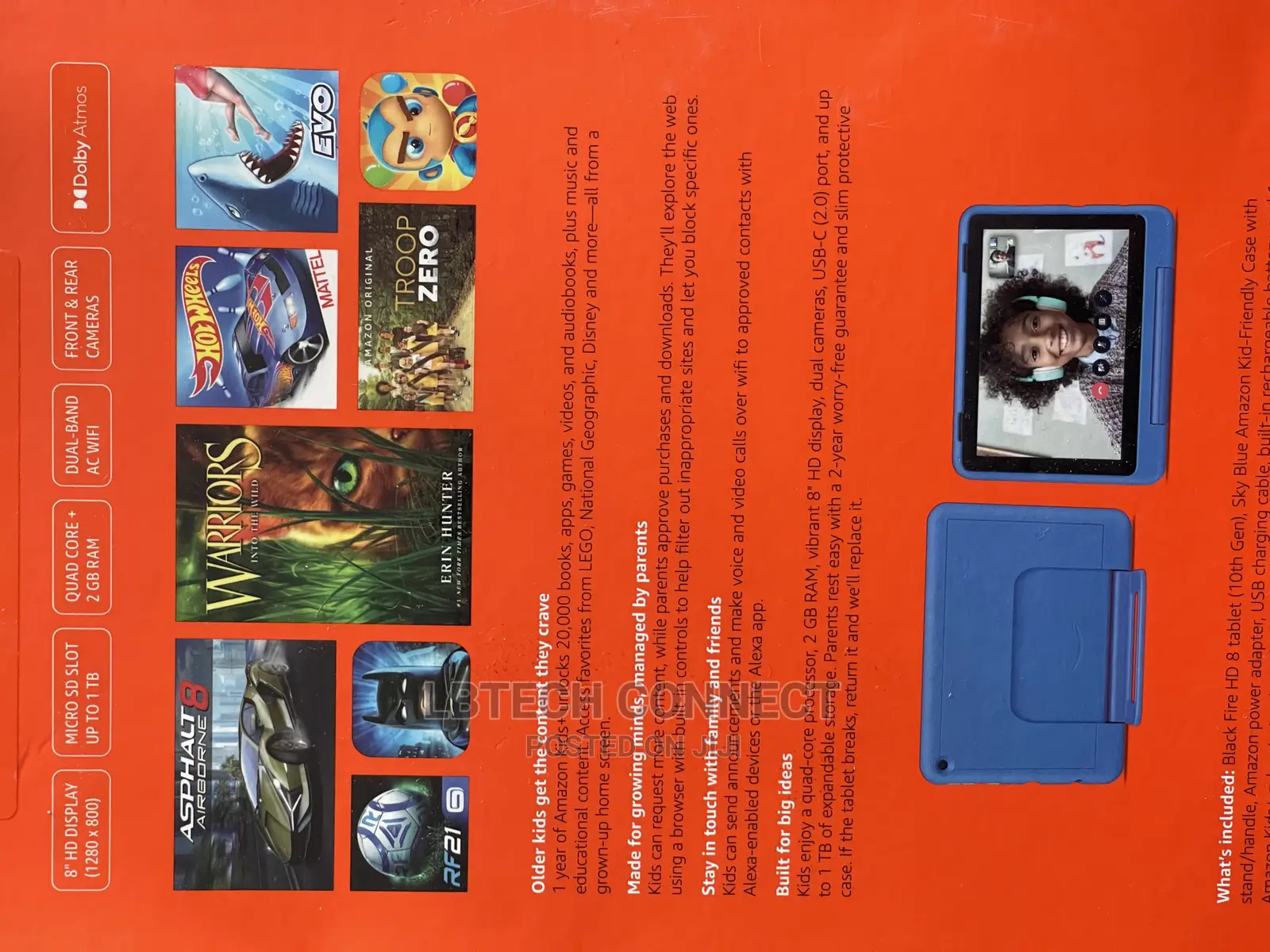 New Amazon Fire HD 8 Kids Pro 32 GB Blue