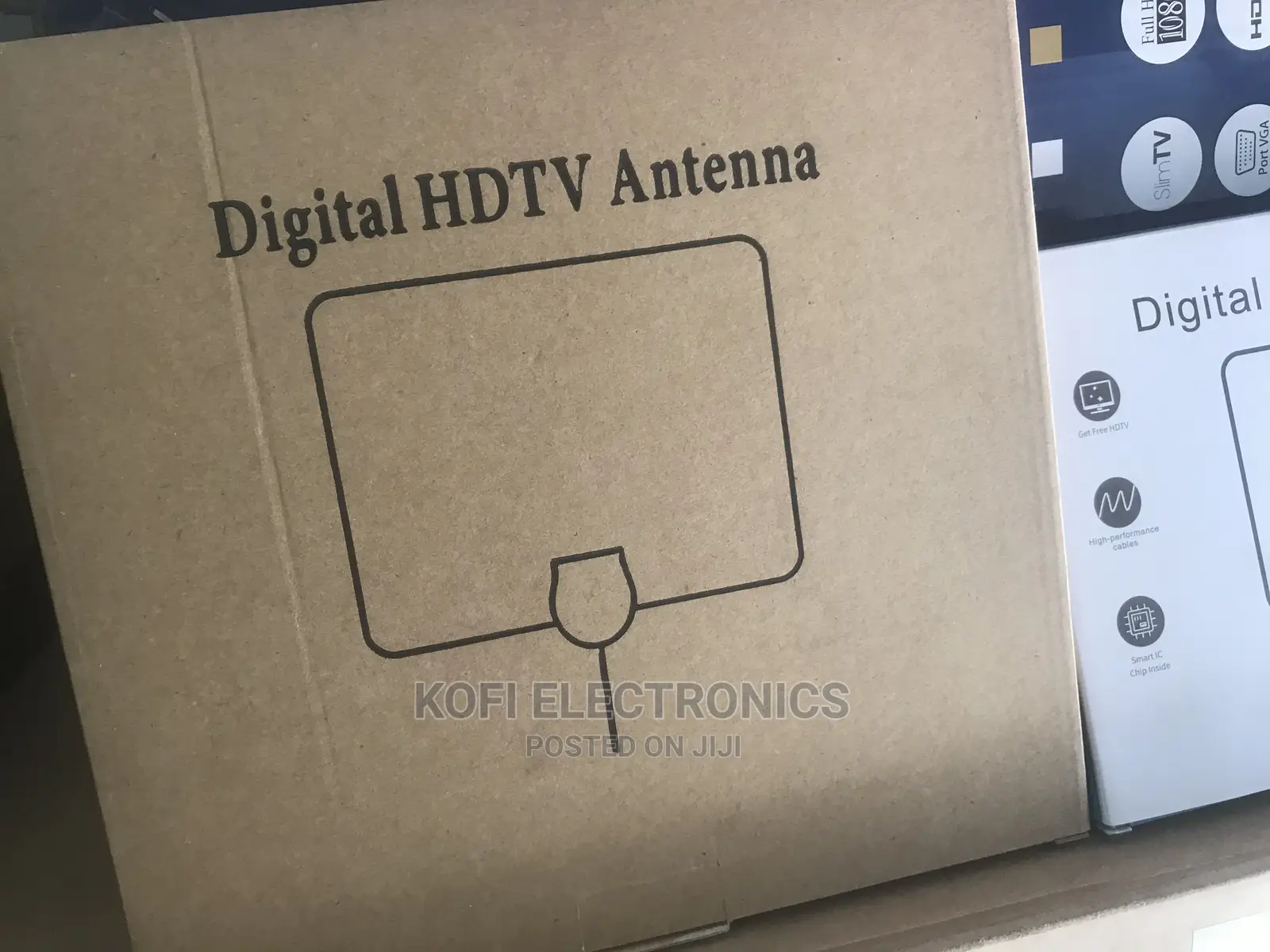 1 X Indoor HDTV Antenna + 1 X Amplifier Signal Booster