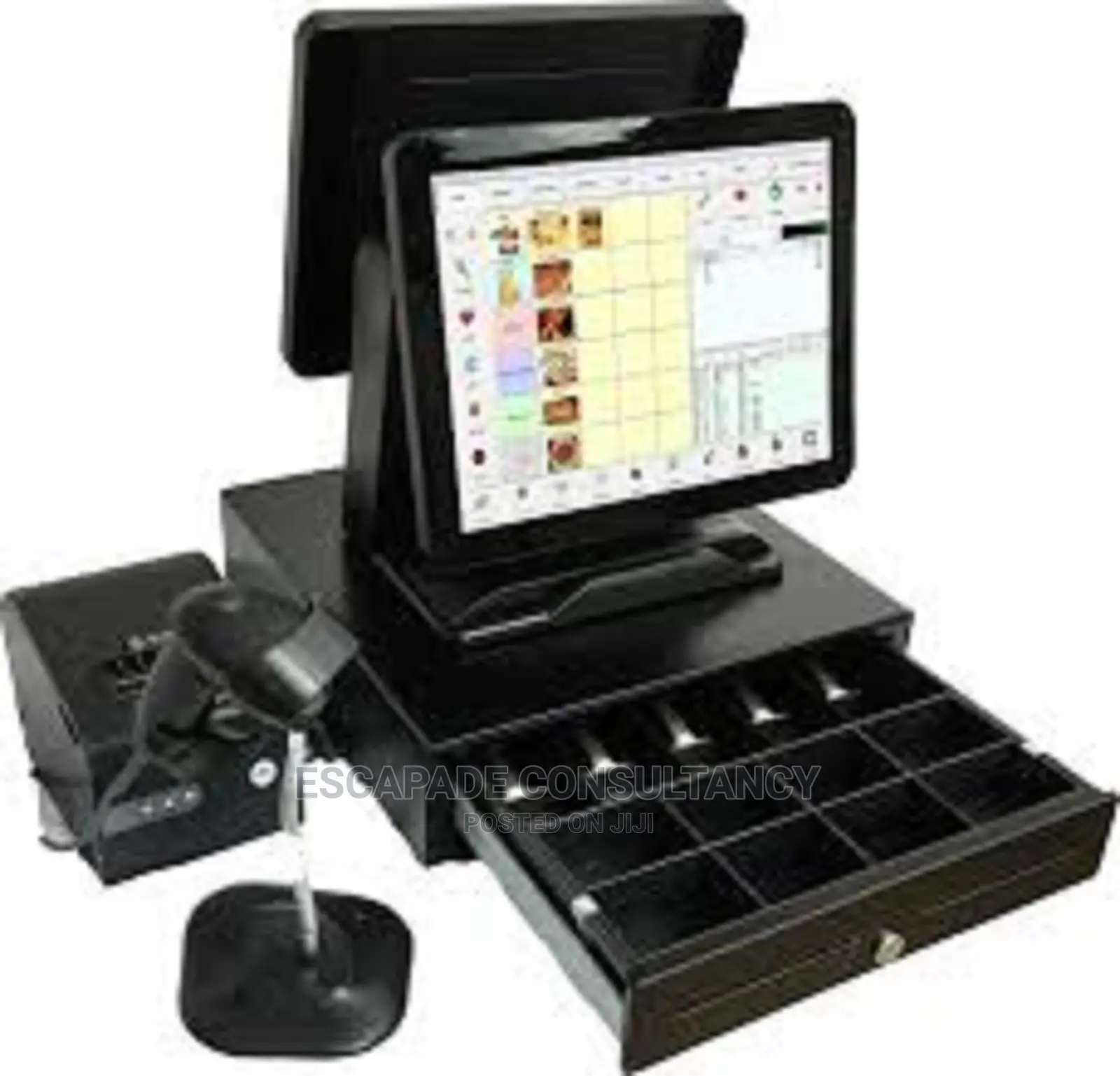 POS Computer Dual Touch Screen Complete Set With Accessories