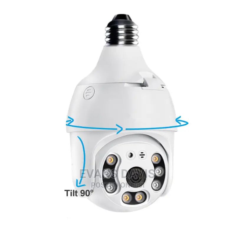 Rotating Wireless Bulb Spy/Hidden Camera 360 Degrees