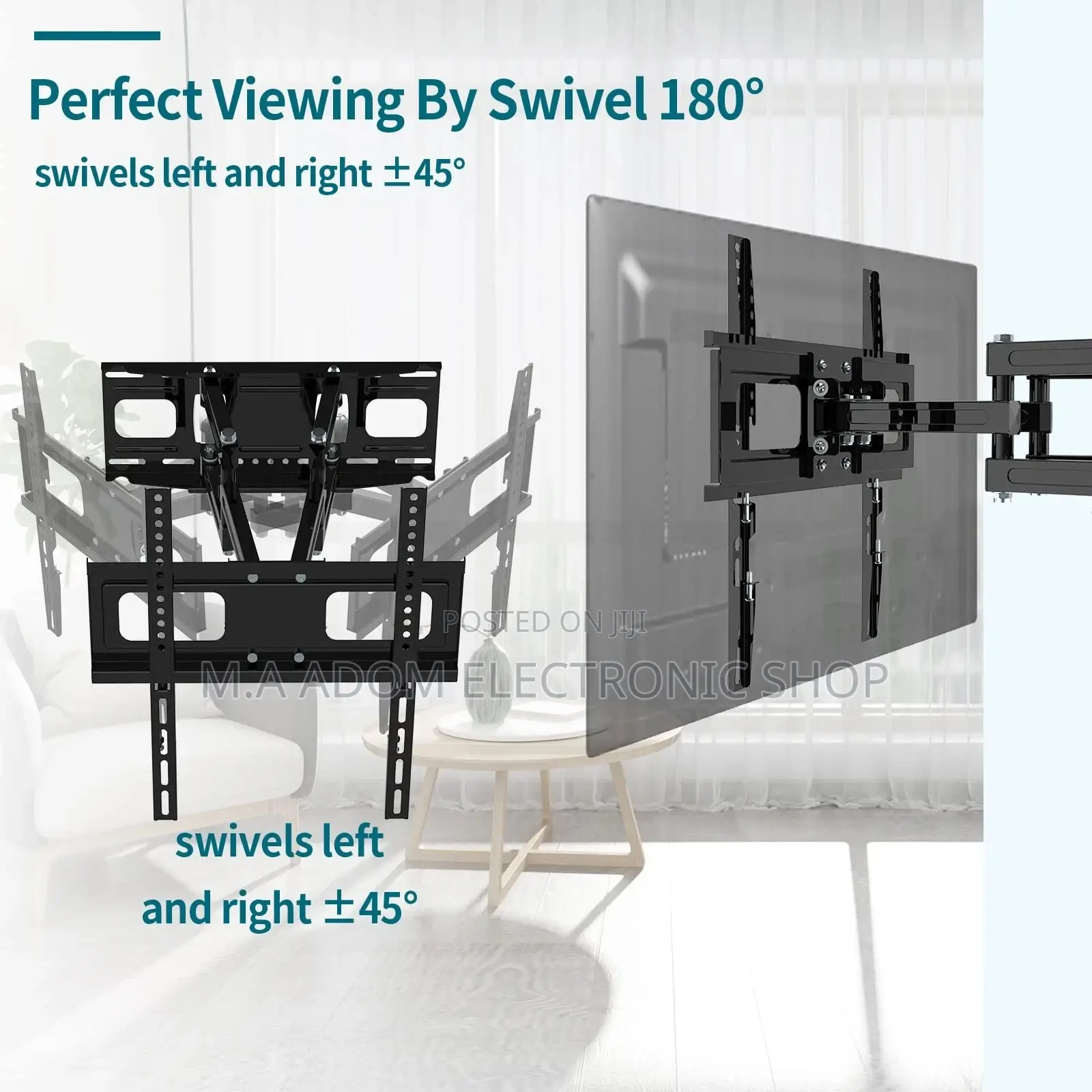 Full Motion Adjustable Tv Mount 26”-65”