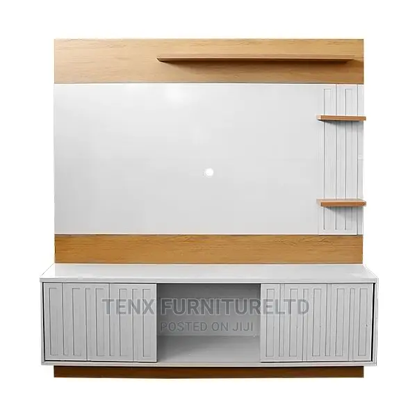Tv Unit ( SUPPORT 65INCH TV)With Compartment and Cable Holes