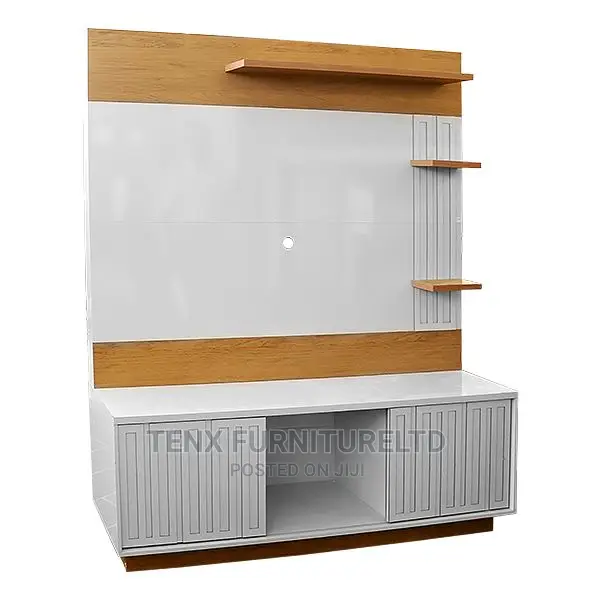 Tv Unit ( SUPPORT 65INCH TV)With Compartment and Cable Holes
