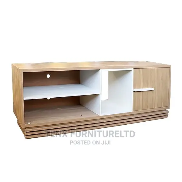 TV STAND Off White With Slide Doors