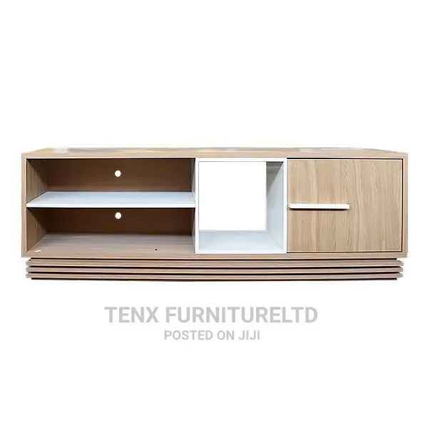 TV STAND Off White With Slide Doors