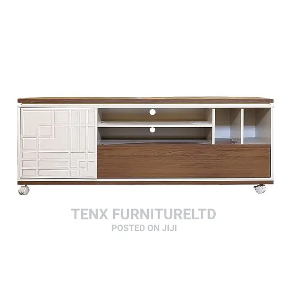 Tv Stand With Compartment and Casters