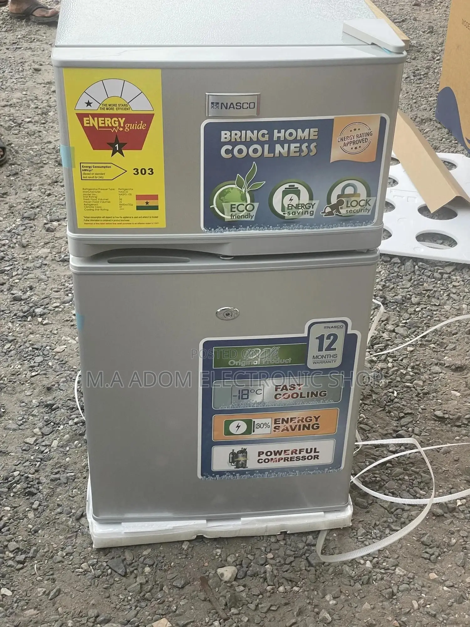 Brand New Nasco Table Top Double Door Refrigerator