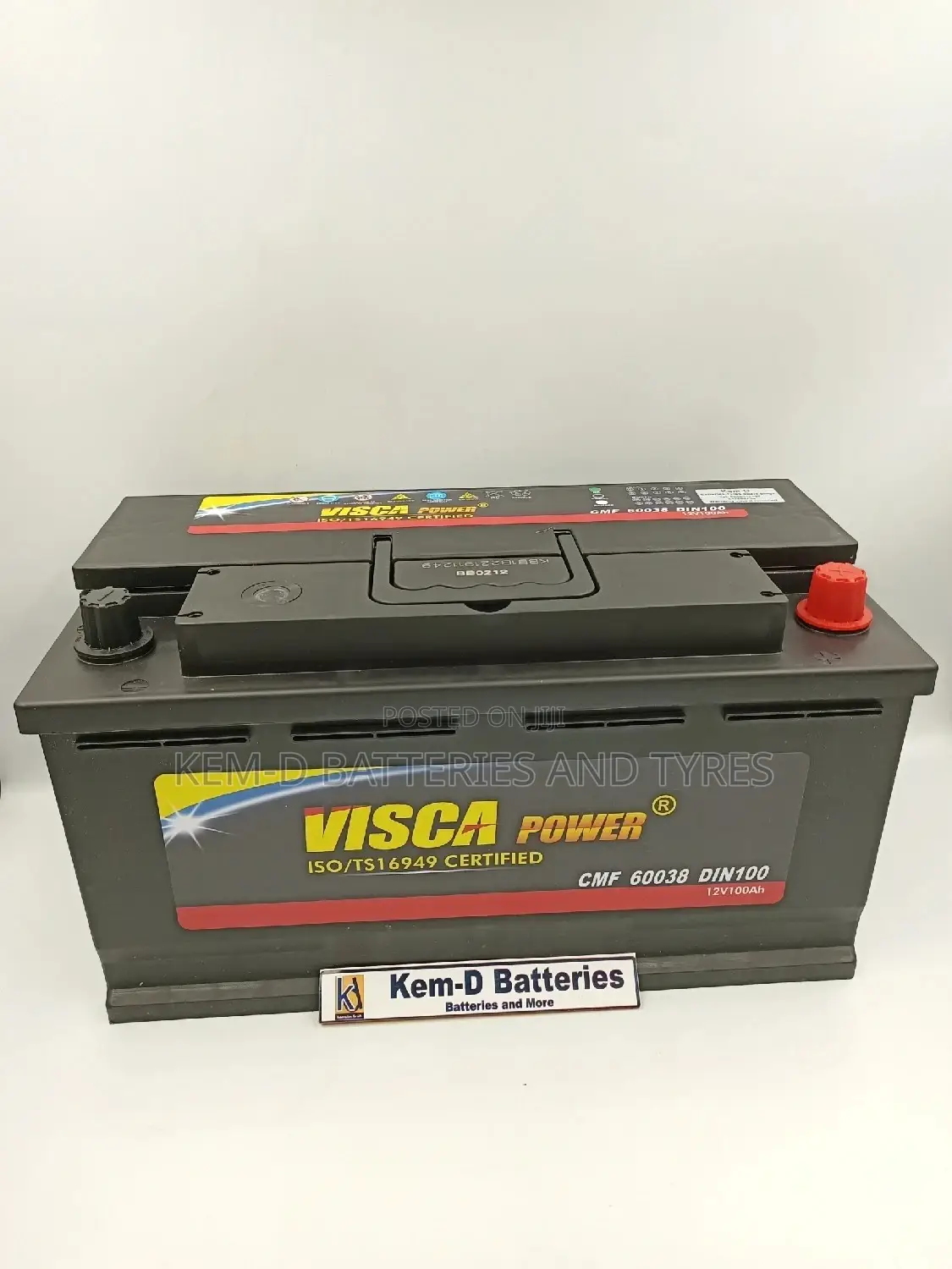19 Plates Visca Battery 100ah 12 Volts + Delivery