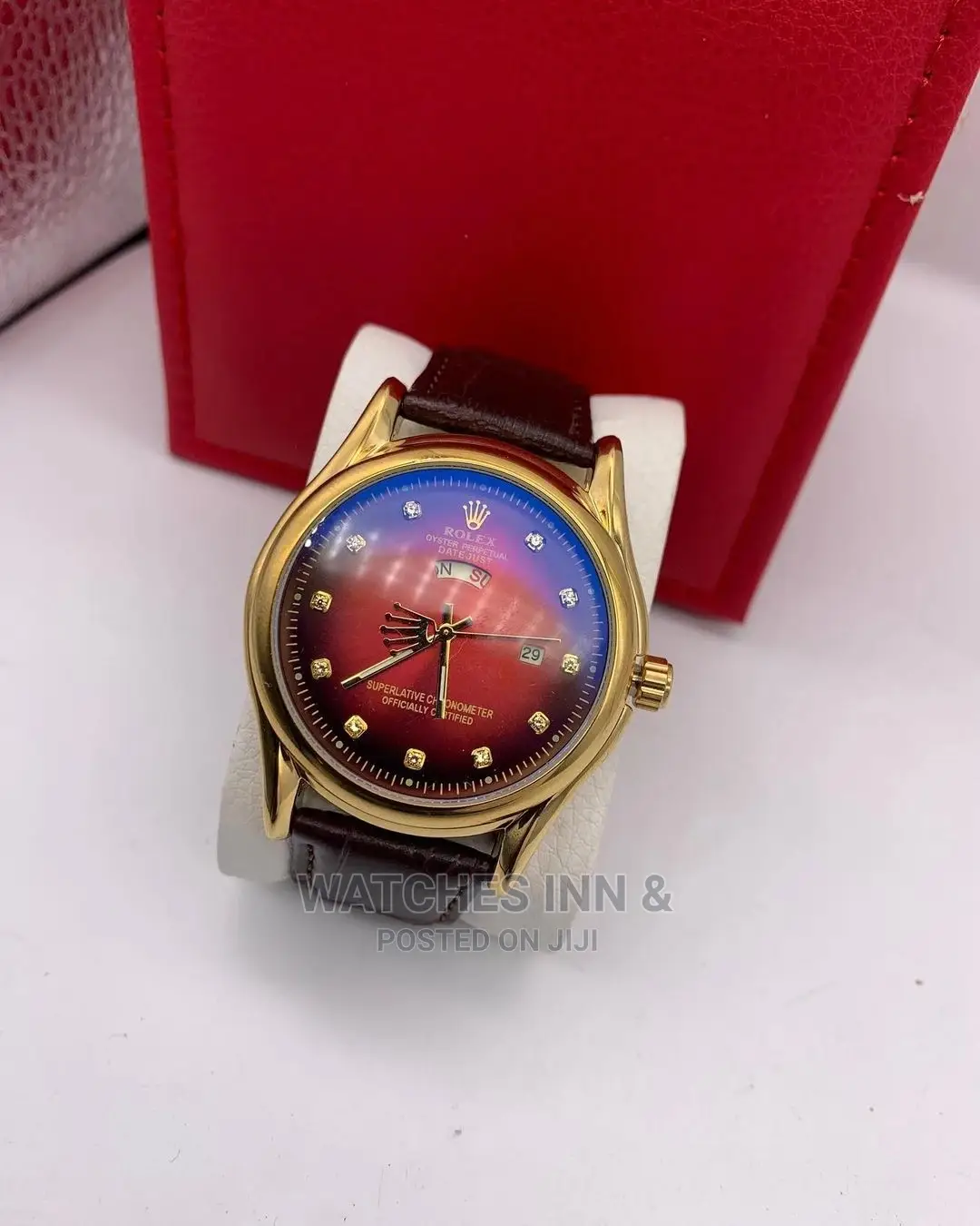 Rolex Genuine Leather Watch