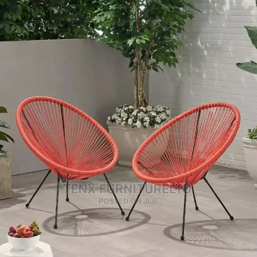Rattan Chair Egg Shape (2pcs)