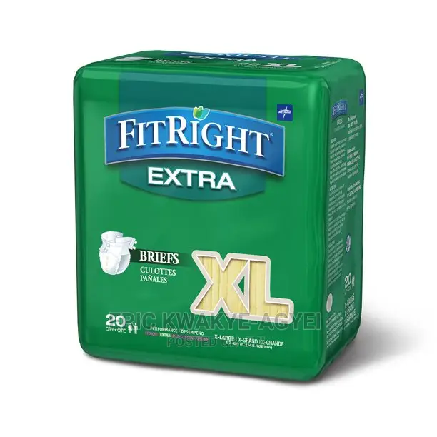 Medline Fitright Extra Heavy Absorbency Adult Briefs, XL