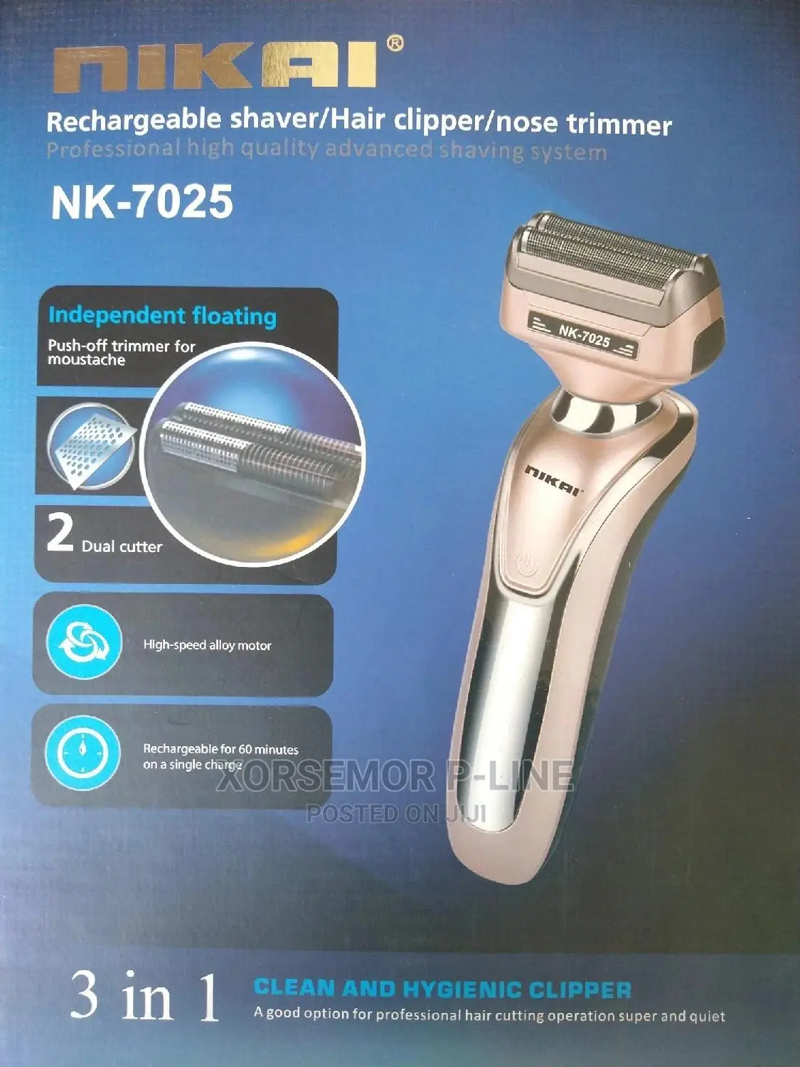 Rechargeable Nikai 3 in 1 Hair Clipper