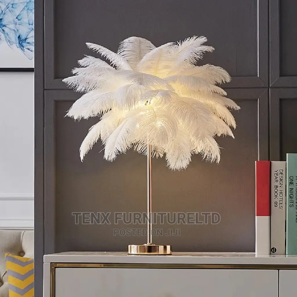 DESK LAMP(White Feather)Unique Modern Style