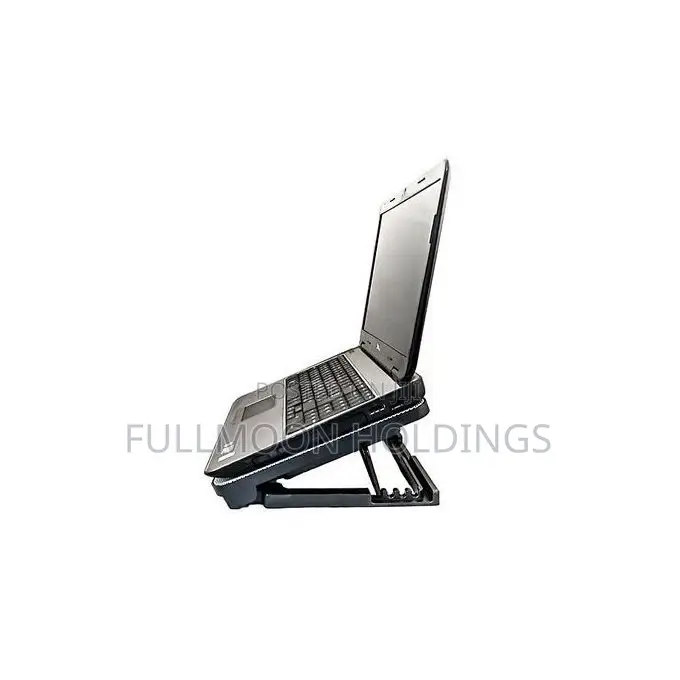 Laptop Cooling Pad Stand With 2 Fans - Black