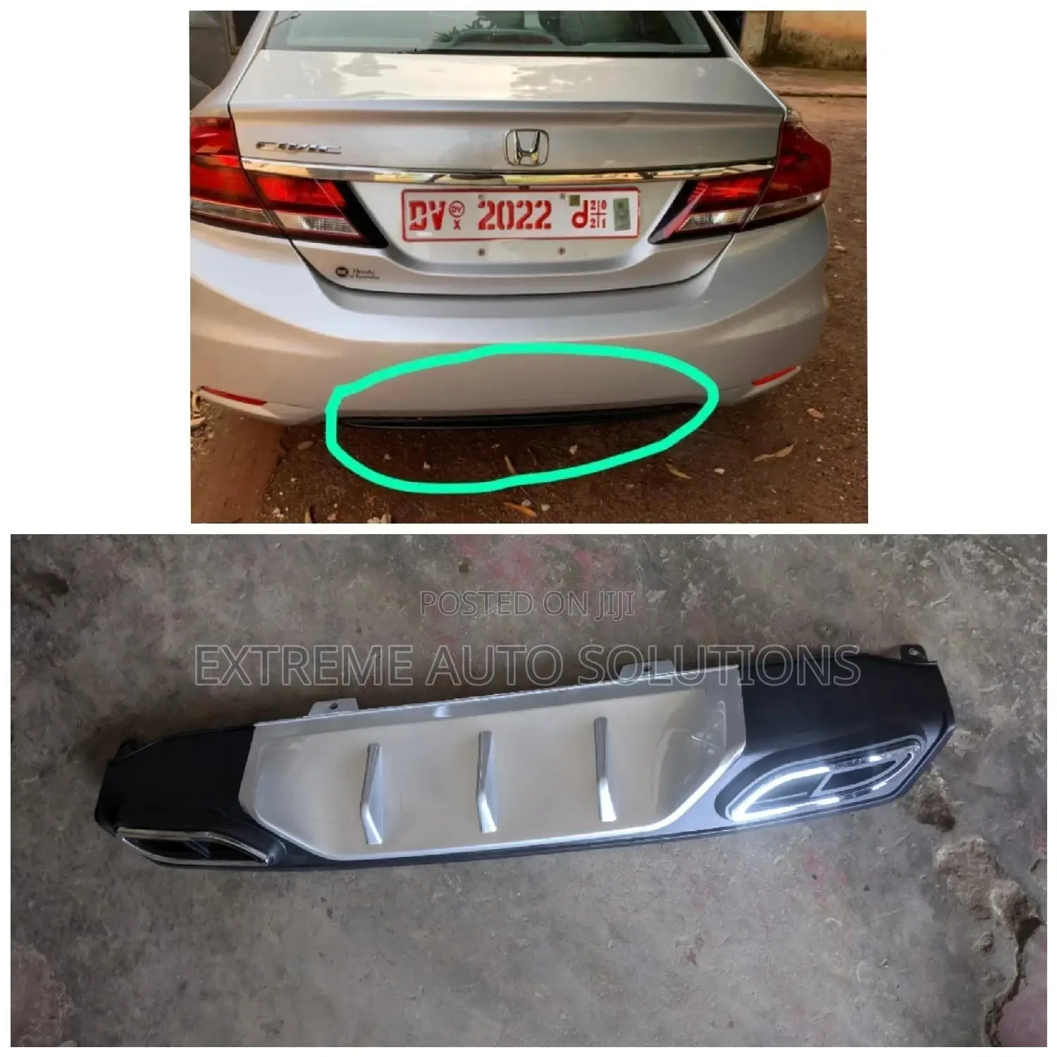 Honda Civic 2013 - 2015 Diffuser