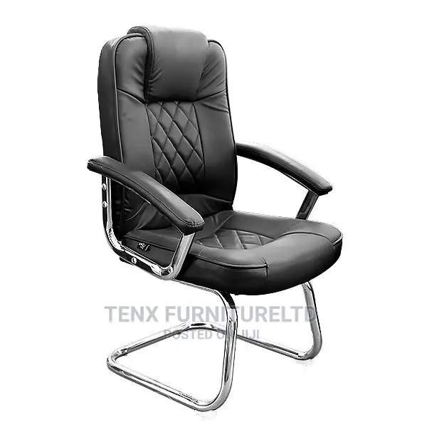 Office Chair With Armrest (Chrome Legs)