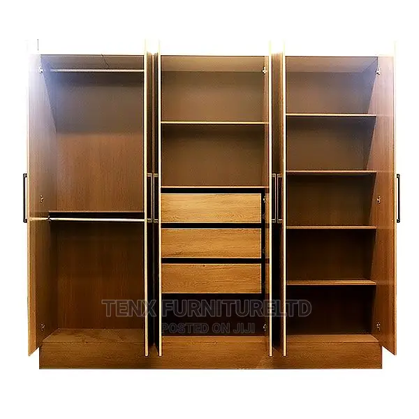 Wardrobe 6doors With 2 Mirror(Wood-Mode)