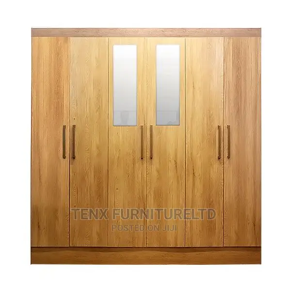 Wardrobe 6doors With 2 Mirror(Wood-Mode)