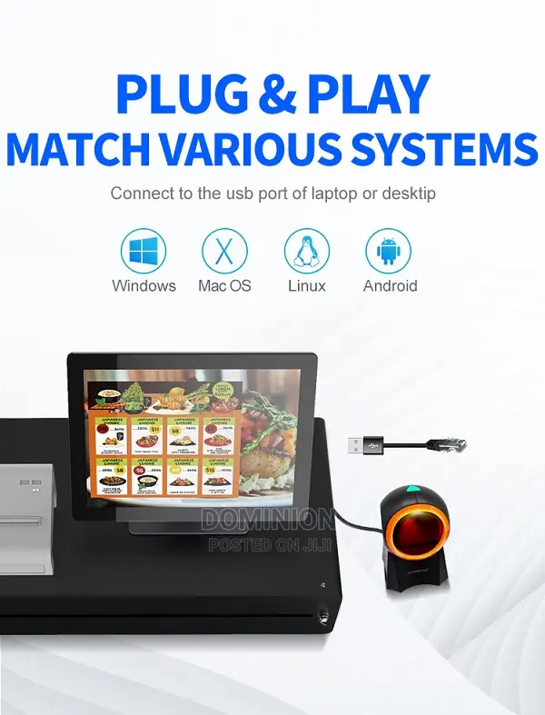 GT-8800G Omnidireccional Qr Bar Codes 2D Barcode Reader USB