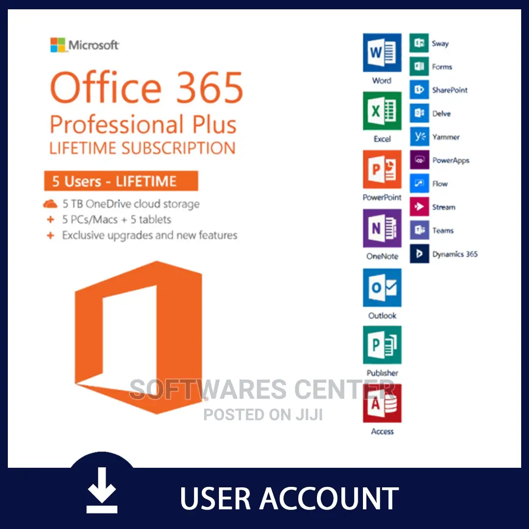 Genuine Microsoft 365 Lifetime Account for 5 Devices