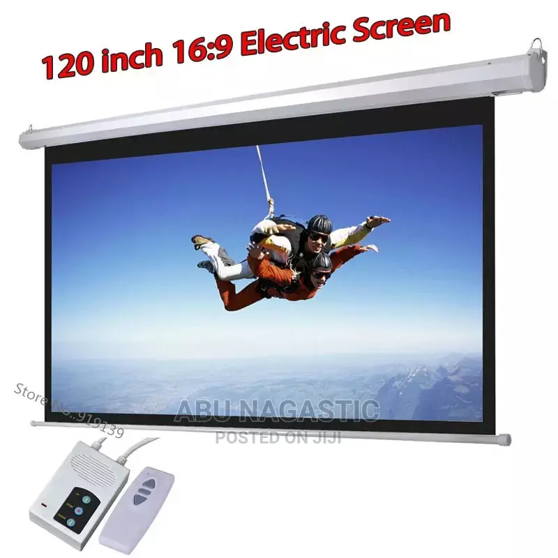 Portable Electric Projector Screen With Remote Control