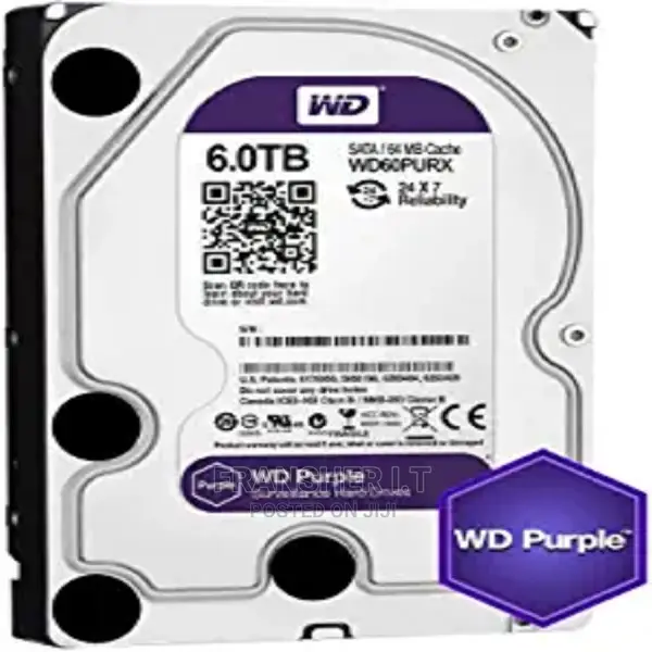 WD 6tb HDD Purple Surveillance Oem Drive Wd60purx