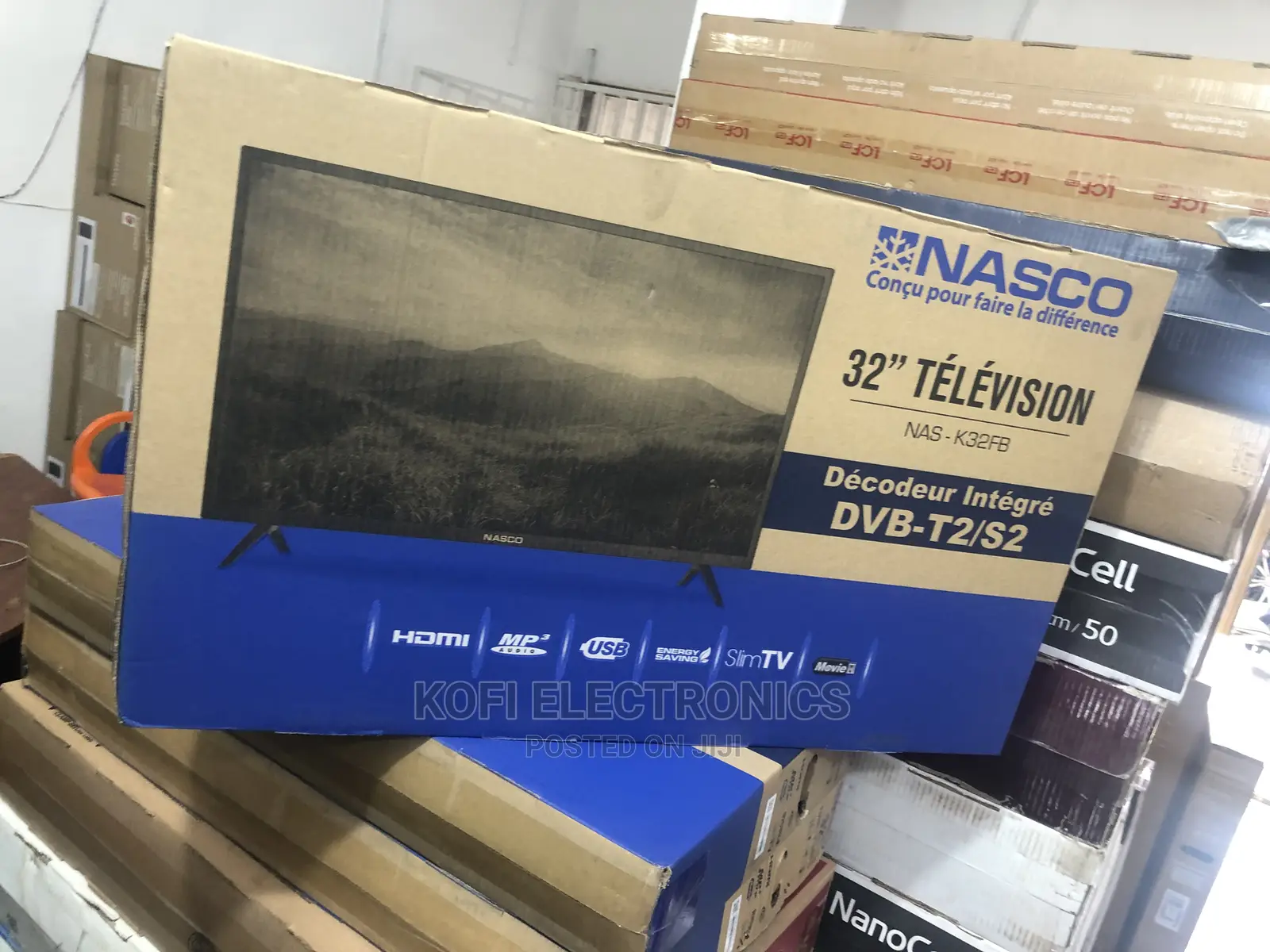 Nasco NAS-K32FB Digital Inbuilt Satellite TV – 32′′ Black