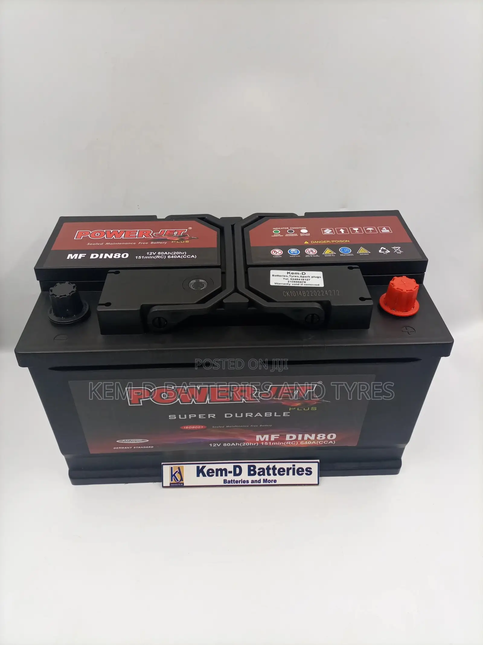 Powerjet Battery 12V 80ah 17 Plates - Free Delivery - C300