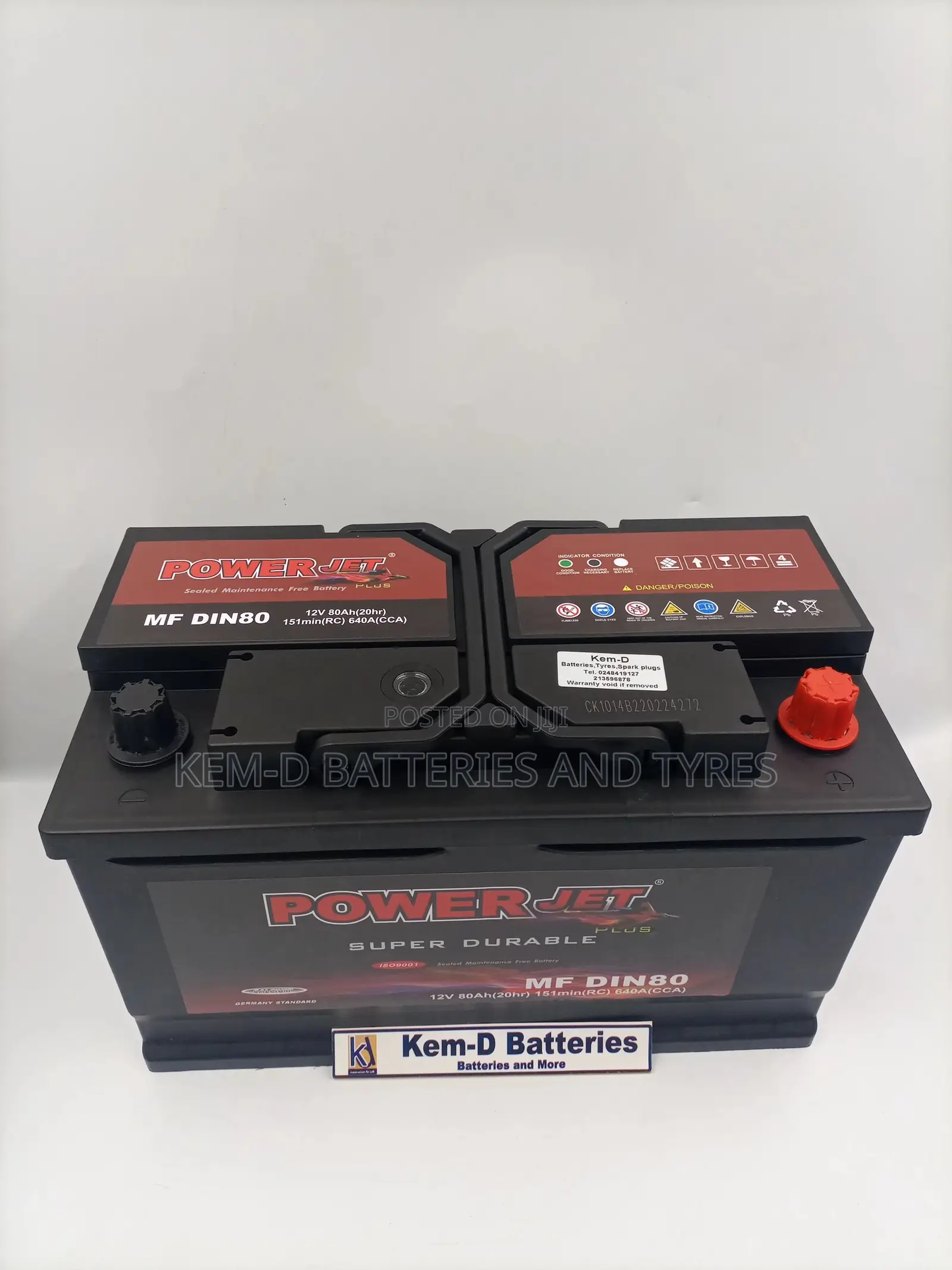 Powerjet Battery 12V 80ah 17 Plates - Free Delivery - C300
