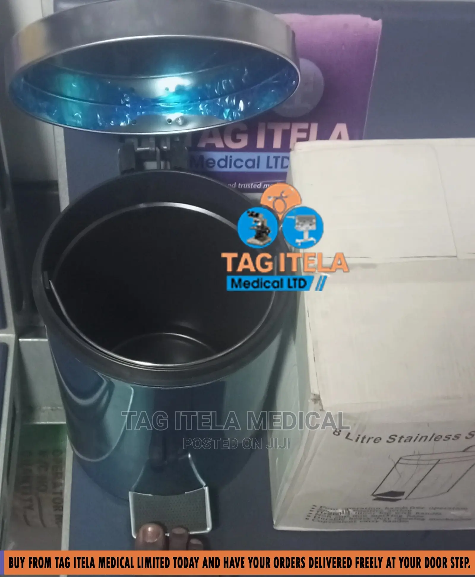Pedal Dustbin (8ltrs Stainless Steel)