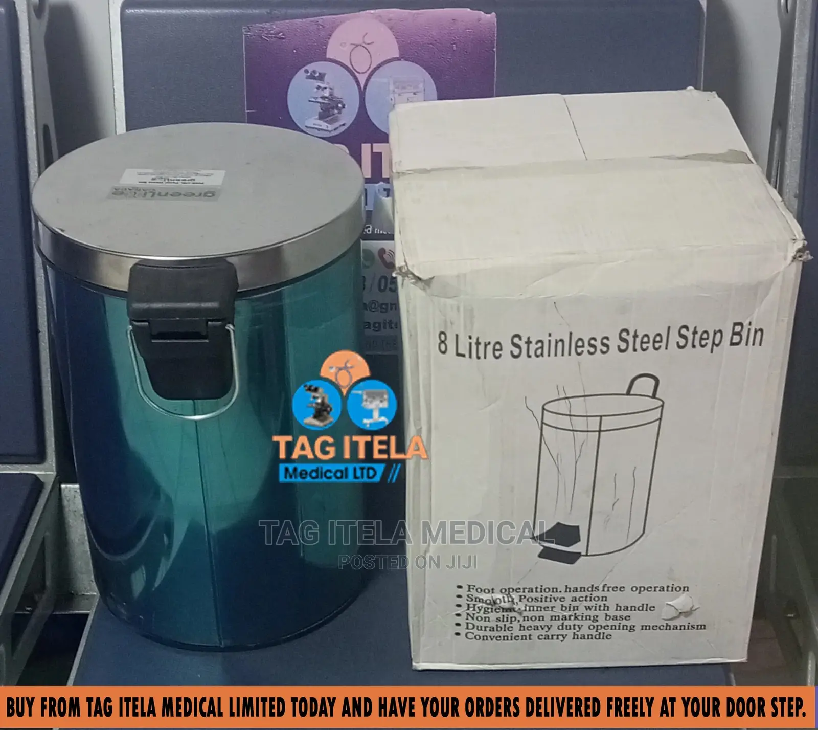 Pedal Dustbin (8ltrs Stainless Steel)