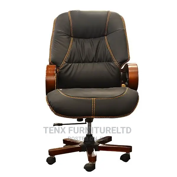 Office Chair (Brown Wood) Executive