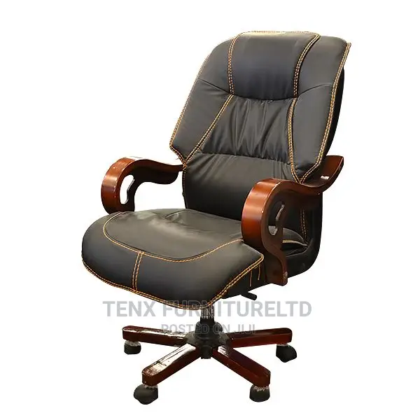 Office Chair (Brown Wood) Executive