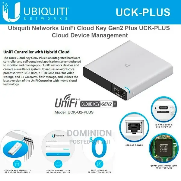 Uck-G2 Plus- Ubiquiti Unifi Cloud Key Gen2 Plus