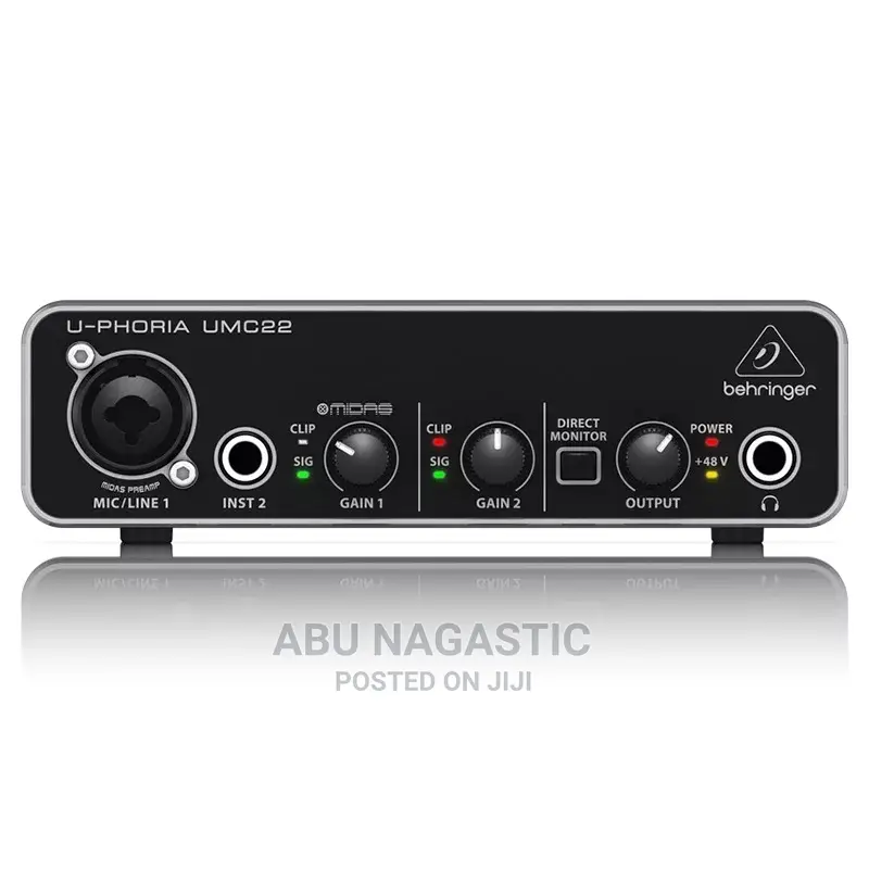 Behringer U-phoria Umc22 Usb Audio Recording Interface