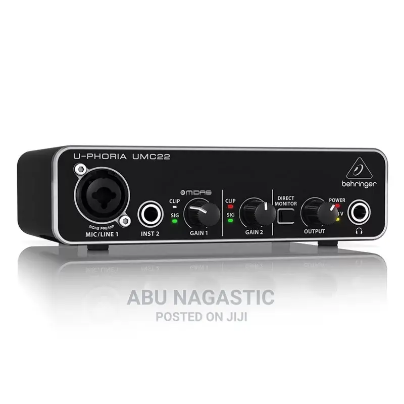 Behringer U-phoria Umc22 Usb Audio Recording Interface