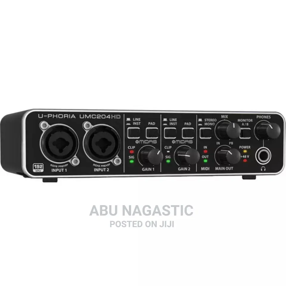 Behringer U-phoria Umc204hd Audio Interface Recording