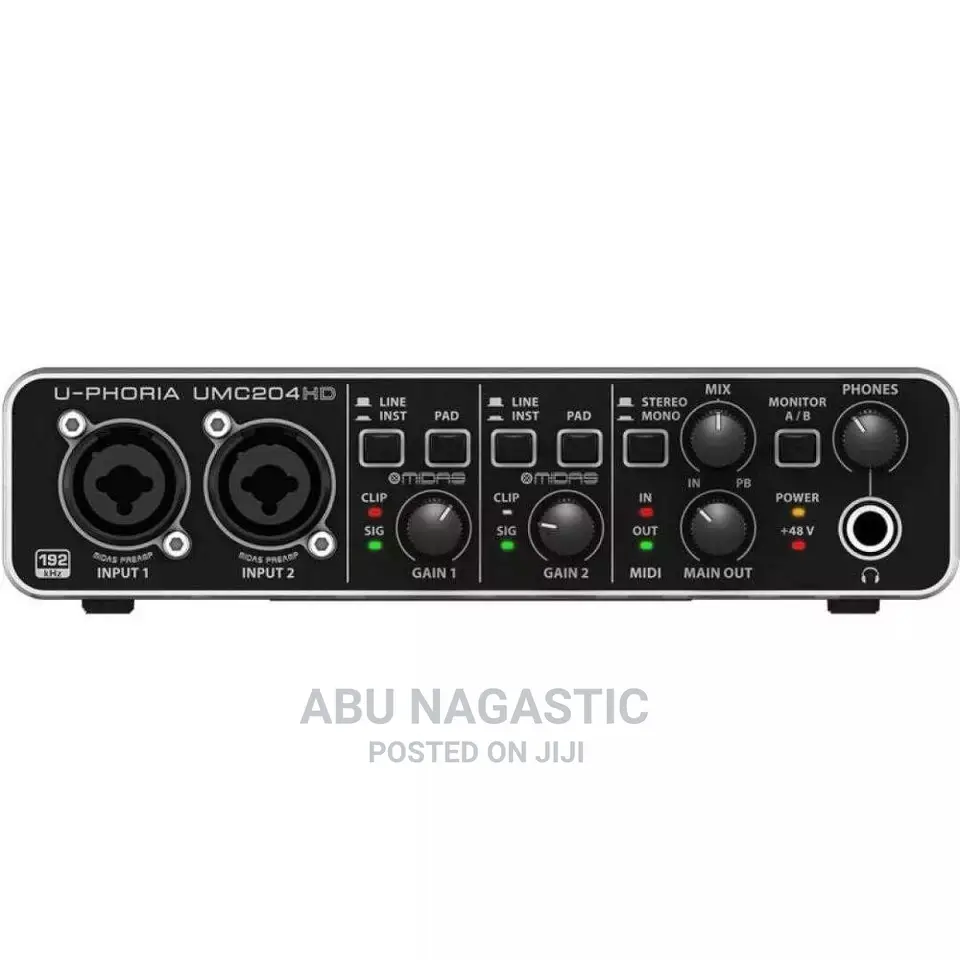 Behringer U-phoria Umc204hd Audio Interface Recording