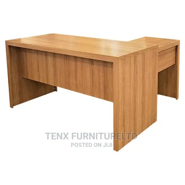 Office Desk (L Shape -Brown Wood Grain)